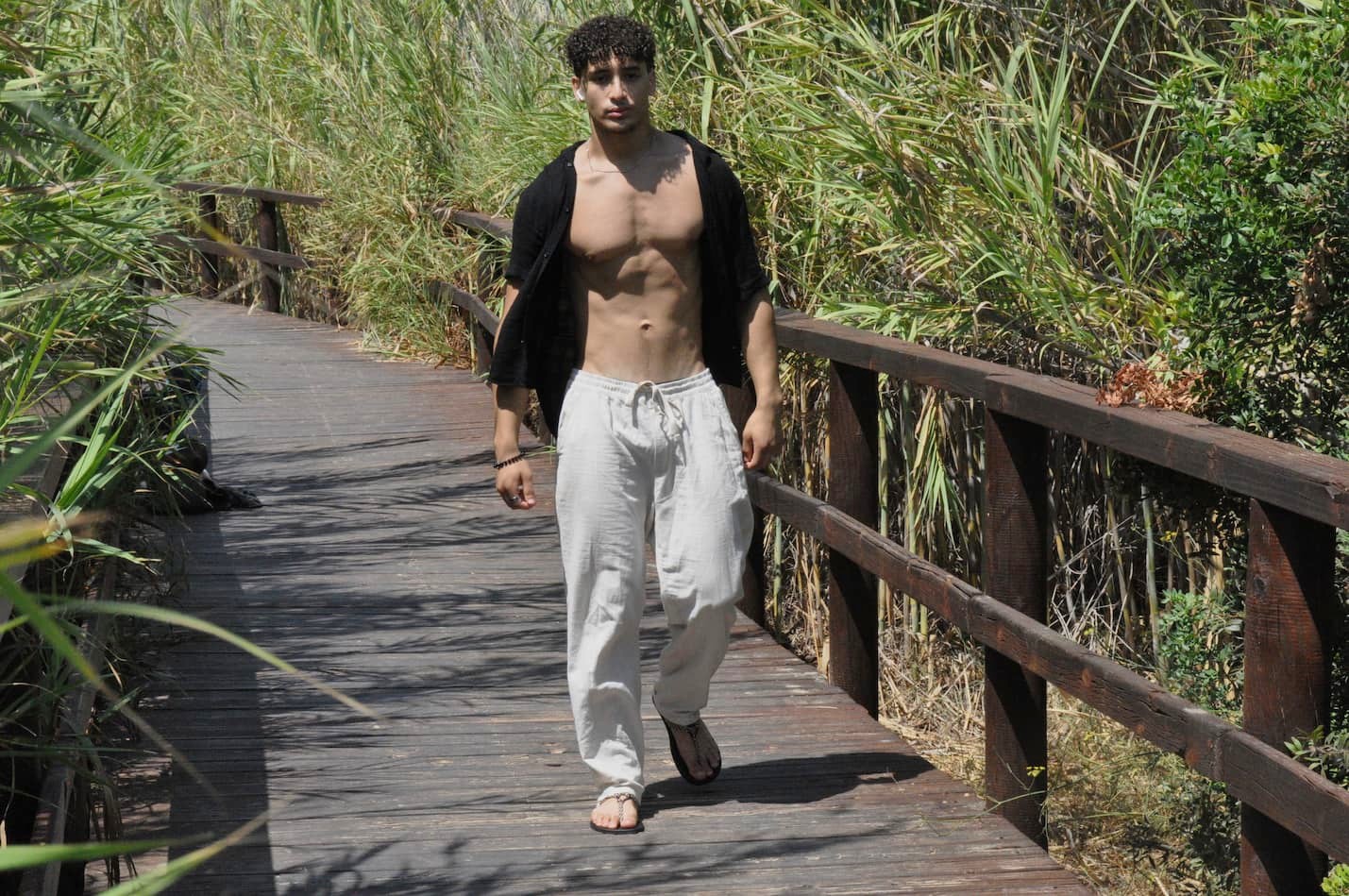 Sandalias en la playa